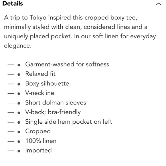 Garnet Hill V-Neck Linen Boxy Tee, Blush Pink, Short Sleeves, Lightweight, Sz S - Picture 11 of 12